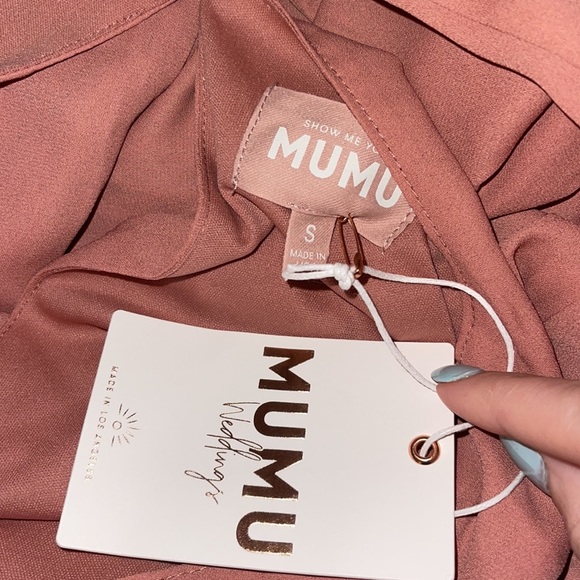 NWT Show Me Your MuMu Emily Empire Maxi Dress - Antique Rose Chiffon - Picture 4 of 4